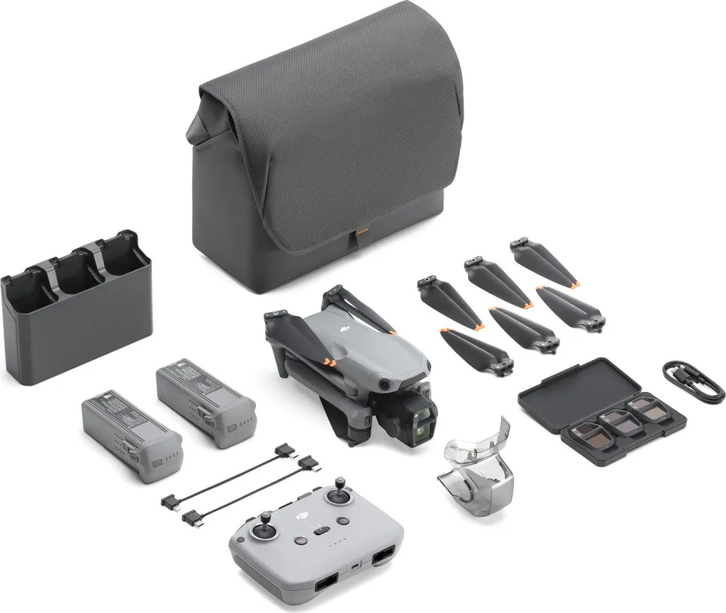 DJI Air 3s 4 rotors Quadcopter 50 MP 3840 x 2160 pixels 4276 mAh Grey – Bild 3