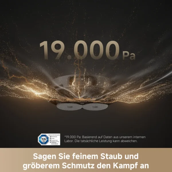 Dreame L40s Pro Ultra Staubsauger Roboter, selbstreinigende Ausfahrbare Wischmopps,19000Pa Saugkraft,Detangling DuoBrush,Hindernisvermeidung, Schwarz – Bild 6