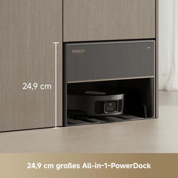 DREAME X50 Master Staubsaugerroboter mit 24,9cm Basisstation,Automatisches Nachfüllen&Entleeren,Nachlaufsystem,AI Hindernisvermeidung,20000Pa, Schwarz – Bild 8