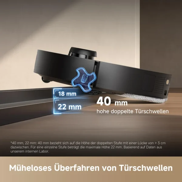 Dreame L40s Pro Ultra Staubsauger Roboter, selbstreinigende Ausfahrbare Wischmopps,19000Pa Saugkraft,Detangling DuoBrush,Hindernisvermeidung, Schwarz – Bild 8