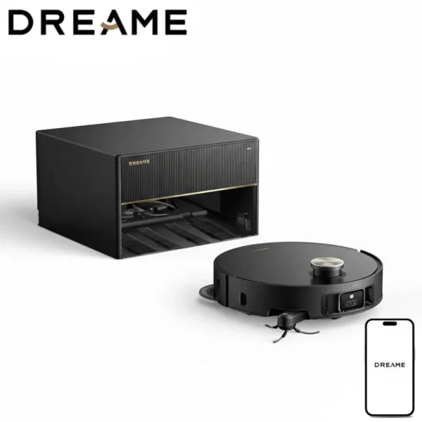 DREAME X50 Master Staubsaugerroboter mit 24,9cm Basisstation,Automatisches Nachfüllen&Entleeren,Nachlaufsystem,AI Hindernisvermeidung,20000Pa, Schwarz