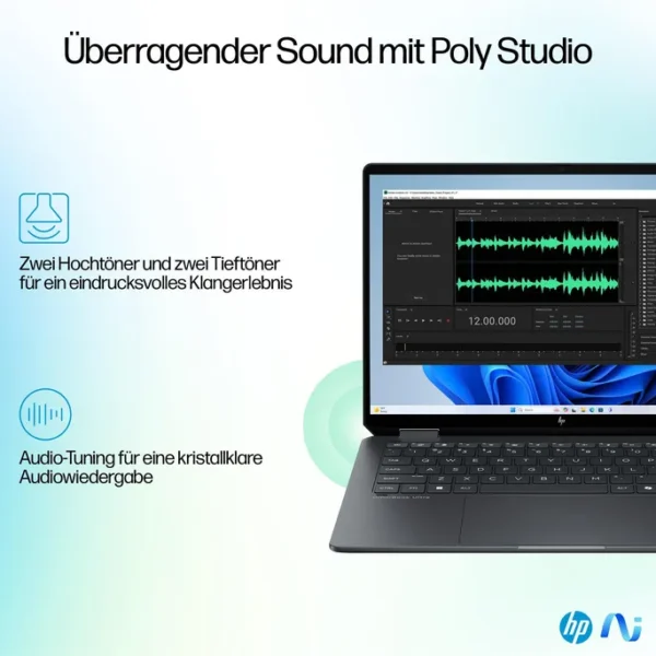 HP OmniBook Ultra Flip 14" 2,8k OLED Touch Core Ultra 7 258V 32GB/2TB SSD Windows 11 Home - 14-fh0079ng inkl. HDMI Adapter & Pen Copilot+PC – Bild 5