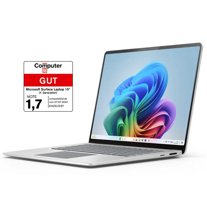 Surface Laptop (7.Edition) Copilot+PC 15" QHD Touch Platin Snapdragon® X Elite 16GB/512GB SSD Win11 ZHH-00005
