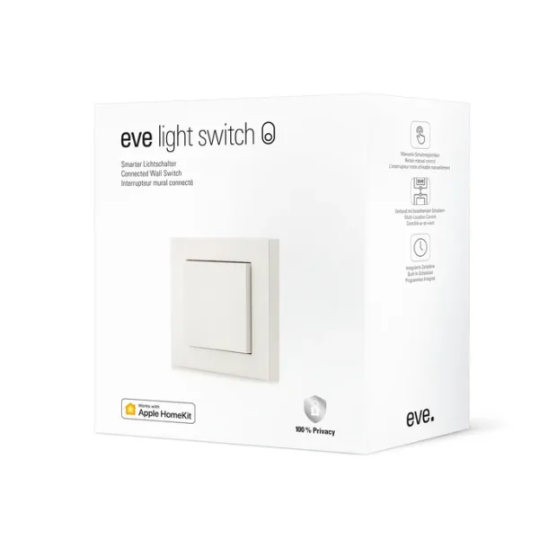 Eve Light Switch - Smarter Lichtschalter Apple HomeKit-Technologie & Thread, 4er – Bild 4