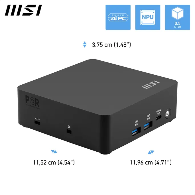 MSI Cubi NUC AI 1UMG-018BEU Mini PC Core Ultra 7 155H 0GB/0GB SSD nOS – Bild 3