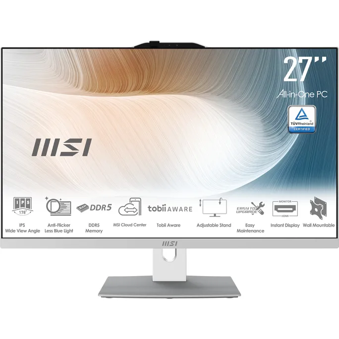 MSI Modern AM272P 1M-1289DE AiO 27" FHD Core 7 150U 16GB/512TB SSD Win11 – Bild 2