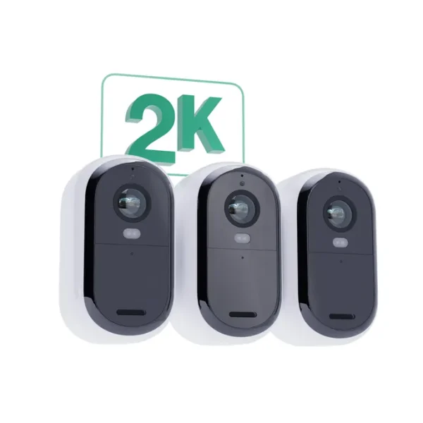 Arlo Essential 2 2K Outdoor Kamera-Set mit Solarpanel - 3er Set weiß – Bild 3
