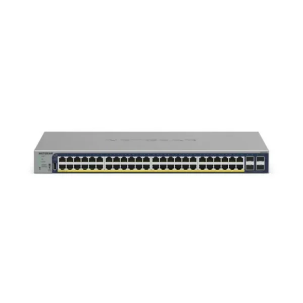 NETGEAR 28-Port PoE Gigabit Ethernet Smart Switch (GS728TP): Managed, optionales Insight-Cloud-Management, 24 PoE+ bei 190 W, 4 1G SFP, Desktop- oder Rack-Befestigung – Bild 2