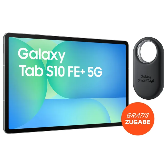Samsung GALAXY Tab S10 FE+ X626B 5G 12.4" 256GB grau + SmartTag 2 EI-T5600 Schwarz
