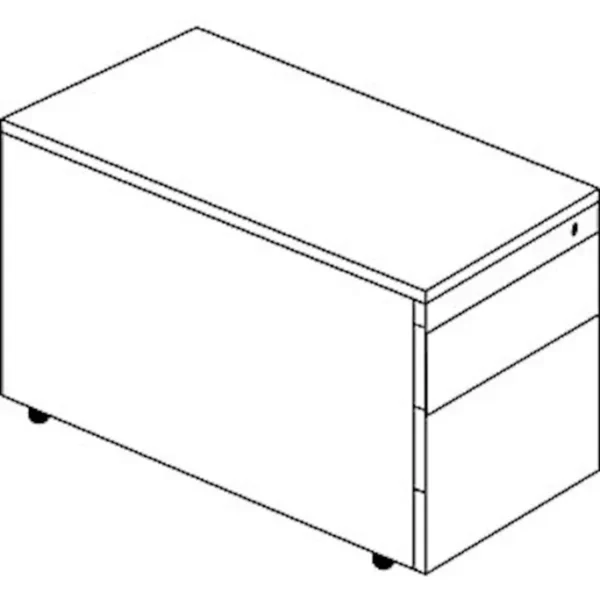 Schubladencontainer, Rollen, 529x800, 1 Materialschub, 1 Hängereg, alu/grün/weiß – Bild 2