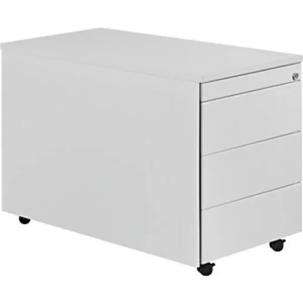 Schüberollcontainer, 579x800mm, Kunststoffpl., 3 Schübe, lichtgrau