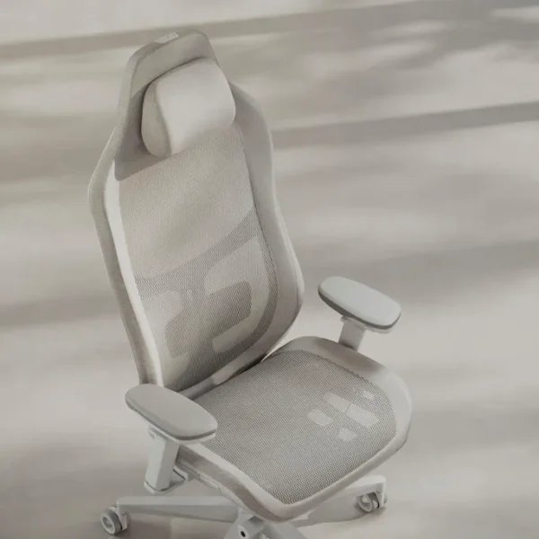 Fractal Refine Gaming Chair Mesh Light/ Hellgrau | Synchro-Tilt Mechanismus, Rückenlehne mit integrierter Lordosenstütze – Bild 3