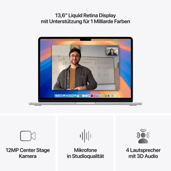 Apple MacBook Air 13,6" 2025 M4/16/256GB SSD 8C GPU Silber US BTO – Bild 5