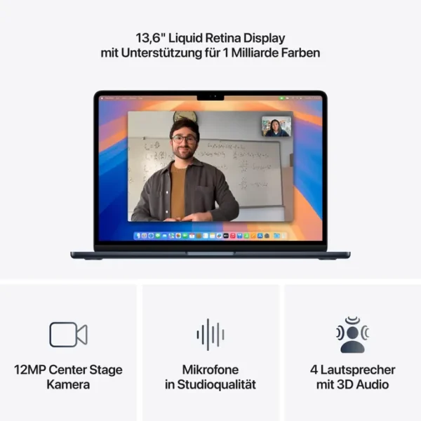 Apple MacBook Air 13,6" 2025 M4/16/2TB SSD 10C GPU Mitternacht BTO – Bild 5