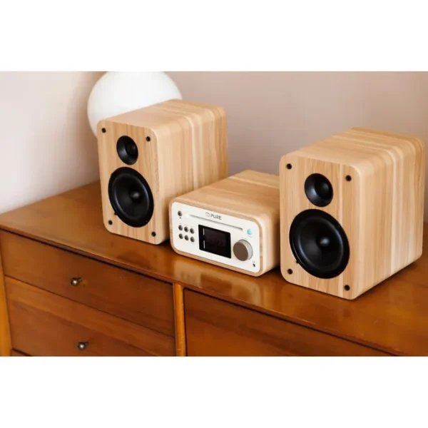 Pure Classic Stereo Mini Stereoanlage DAB+/FM, Bluetooth, CD, USB weiß/Eiche – Bild 3