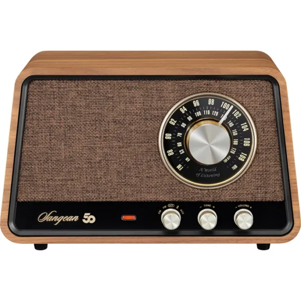 Sangean WR-101 Retro-Radio Echtholz-Gehäuse Nussbaum Vintage – Bild 2
