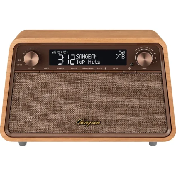 Sangean WR-201D Retro-Radio Echtholz-Gehäuse Kirschbaum natur – Bild 2
