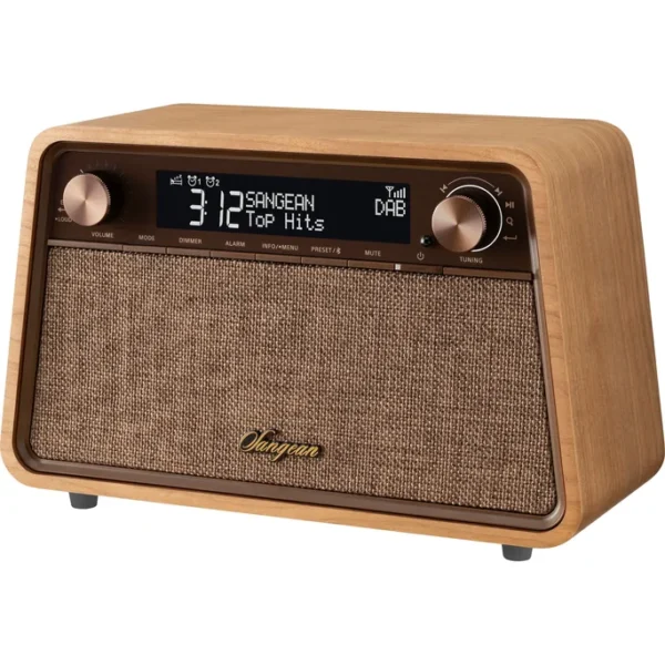 Sangean WR-201D Retro-Radio Echtholz-Gehäuse Kirschbaum natur – Bild 3